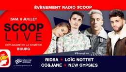 SCOOP Live : Loïc Nottet, Ridsa, Co & Jane et les New Gypsies en concert gratuit à Bourg-en-Bresse