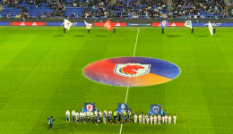 Les 22 joueuses avant le choc entre OL Lyonnes et le Paris FC.