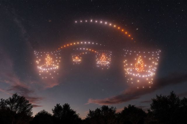 Des lumignons dans le ciel de Lyon © Allumee