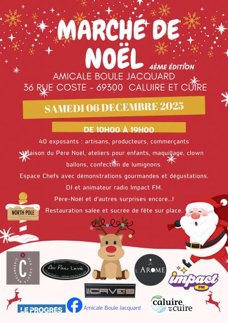 Marché Noël Jacquard Affiche
