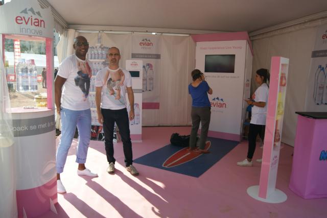 Stand Evian à Run in Lyon. © Radio SCOOP