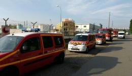 Les pompiers en exercice au port Ãdouard Herriot