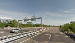 L'autoroute A42 au niveau de Pont d'Ain.