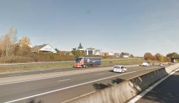 L'autoroute A47, à hauteur de l'aire du Pays du Gier à Saint-Chamond