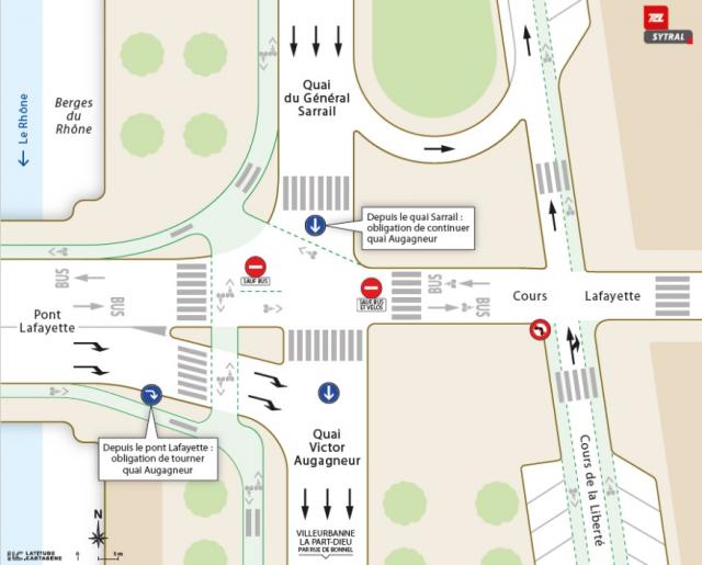 Nouveau plan de circulation © Sytral