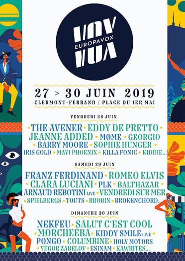 Affiche Festival Europavox 2019