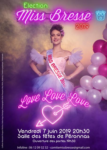 Affiche élection Miss Bresse 2019