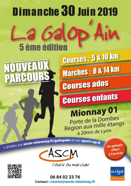 Affiche Galop'Ain 2019