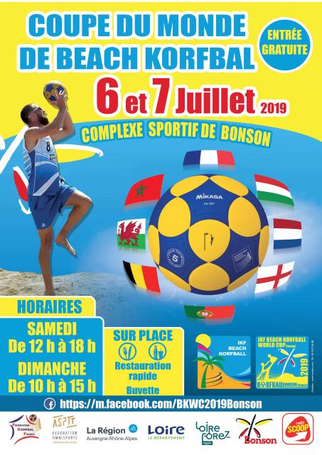 Affiche Coupe du Monde de Beach Korfbal - 2019