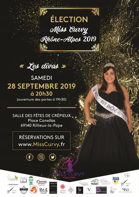 Affiche Élection de Miss Curvy Rhône-Alpes 2019