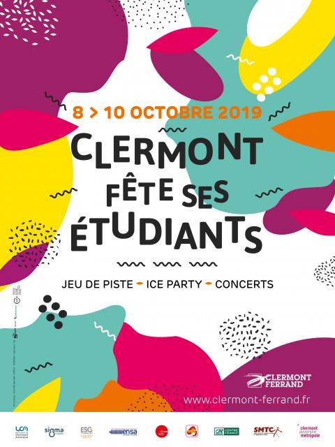 Affiche Clermont fête ses étudiants 2019