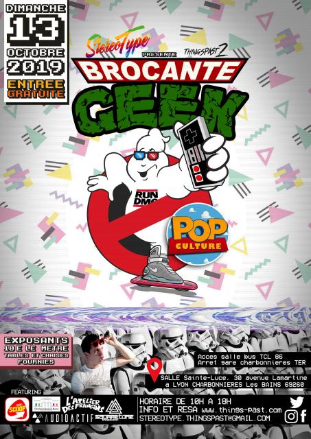 Affiche Brocante geek et pop culture à Charbonnières-les-Bains