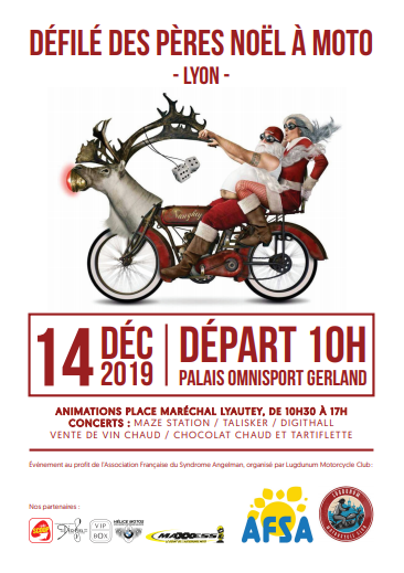 Défilé des Pères Noël à Moto