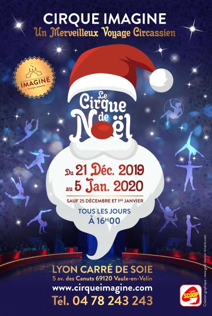 Affiche Cirque de Noël au Cirque Imagine 2019
