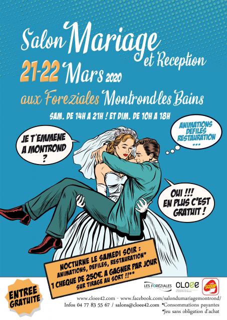 Affiche Salon Mariage et Réception 2020 à Montrond-Les-Bains