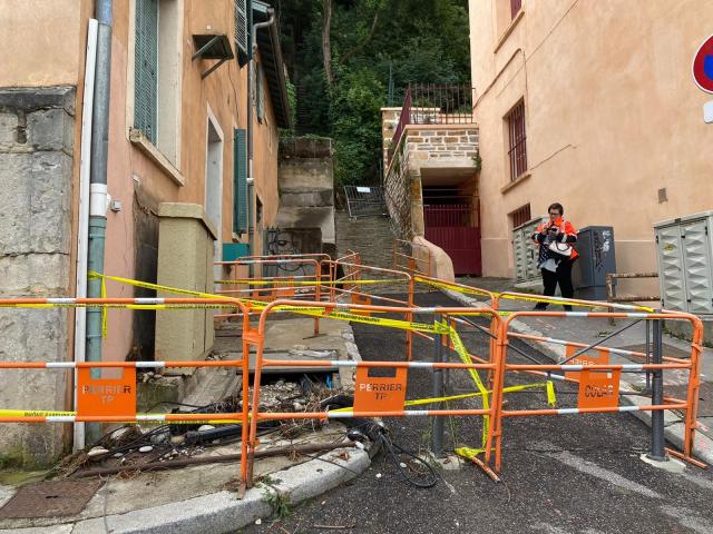 Les dégâts des orages au niveau de la rue d'Ypres, quai Joseph Gillet © Valentin Chenard