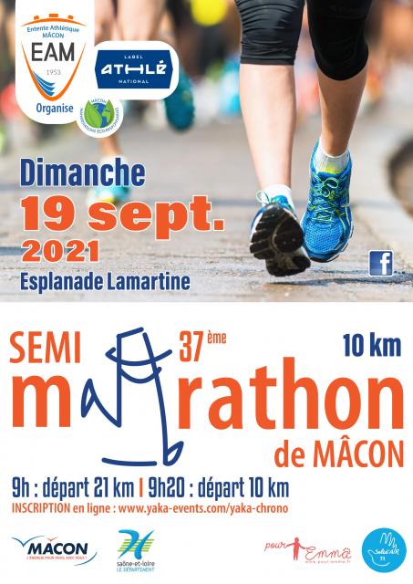 Affiche 37ème Semi Marathon de Mâcon