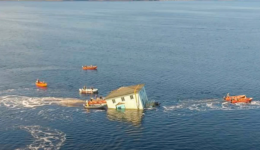 Canada, maison, destruction, sauvetage, mer