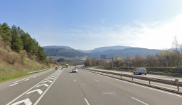 L'autoroute A40 dans l'Ain
