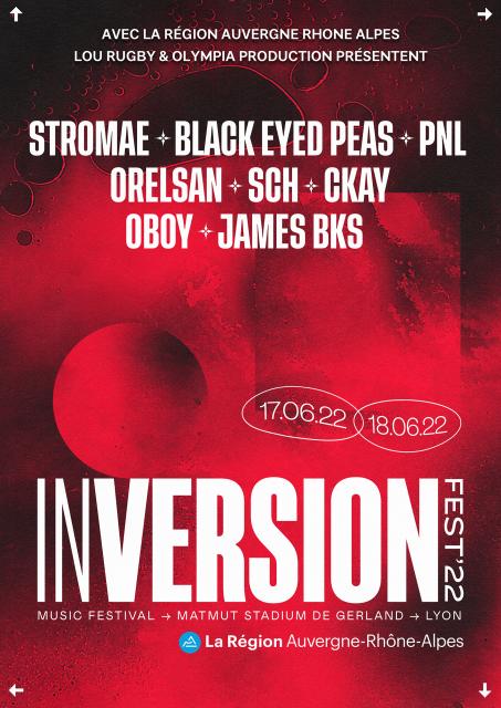 Le festival Inversion Fest'22 se tiendra les 17 et 18 juin 2022 au Matmut Stadium de Gerland © DR