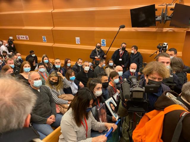 La famille de Maëlys au premier jour du procès de Nordahl Lelandais à Grenoble © Radio Scoop Celine Boucharlat