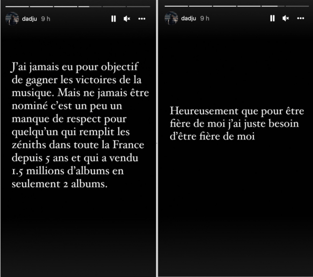 Story Instagram de Dadju © Instagram @dadju