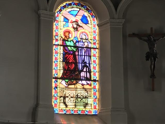 Exemple d'un des vitraux restauré l'an dernier © Emma Ressegaire