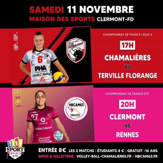 Handball : HBCAM63 vs Saint Grégoire Rennes Métropole HB