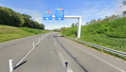 L'échangeur de Lezoux (Puy-de-Dôme) sur l'A89.
