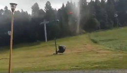 La station de Chalmazel touchée par une tornade