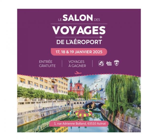Salon des voyages de l'aéroport Clermont-Ferrand Auvergne