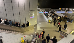 La station de métro de Bellecour à Lyon.