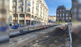 Le boulevard Desaix en travaux, Ã Clermont-Ferrand