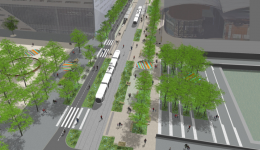 Perspective des futurs aménagements cours Charlemagne à Lyon.