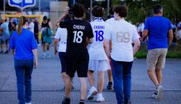 Des supporters de l'OL.