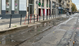 Le tramway très perturbé à Saint-Ãtienne à cause d'une fuite d'eau