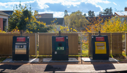 Des poubelles de tri