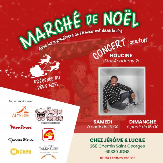 Marché de Noël avec les agriculteurs de l'Amour est dans le Pré