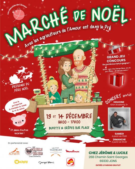 Marché de Noël avec les agriculteurs de l'Amour est dans le Pré