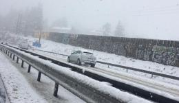La RN88 sous la neige
