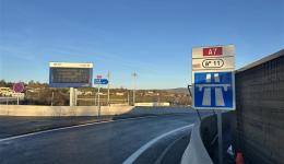 Entrée du demi échangeur de Vienne-Sud