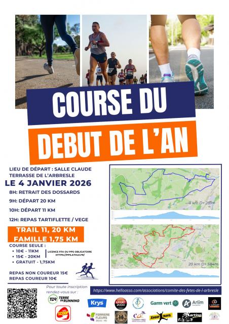Affiche course de début de l'an