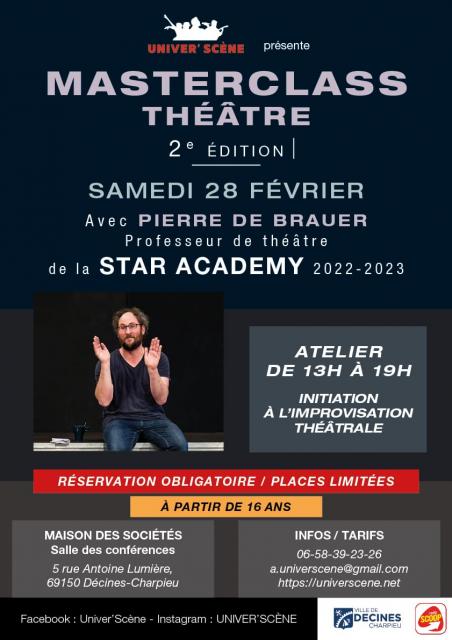 Affiche Masterclass théâtre