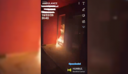 Façade d'habitation incendiée dans l'agglomération de Lyon en février
