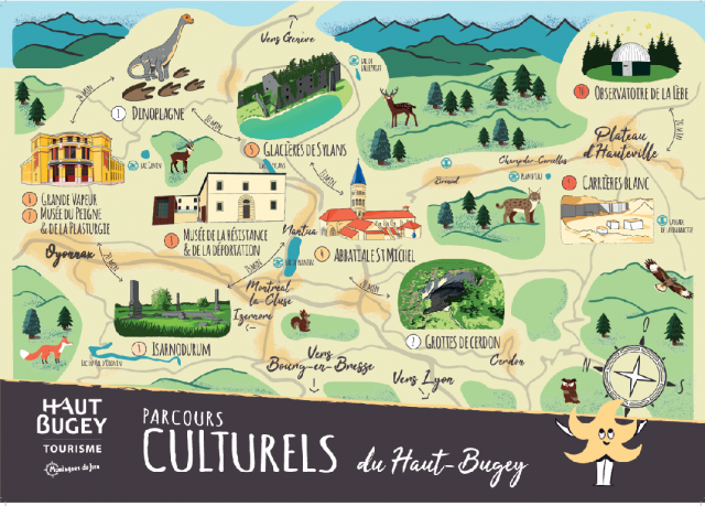 La carte Au fil du temps © Office de tourisme du Haut-Bugey