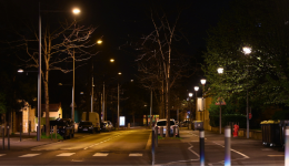 Une rue la nuit à Clermont-Ferrand
