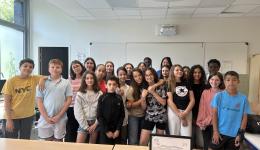 Les élèves vainqueurs du prix national du Parlement des Enfants