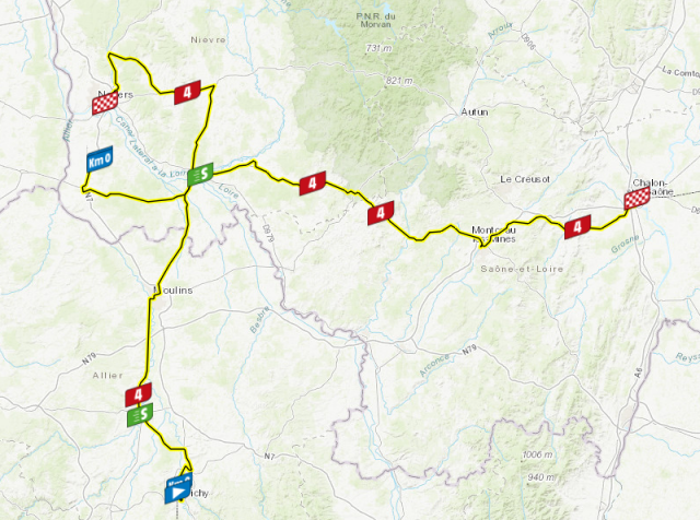 Le parcours de la 11e etape du Tour de France 2026 © Capture d'ecran Tour de France