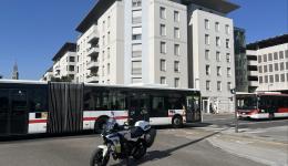 Les bus TCL sont à l'arrêt ce mercredi matin à la gare de Vaise à Lyon