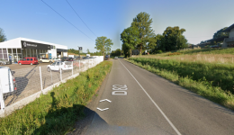 L'accident s'est produit ce vendredi 17 juillet, devant le garage Yvrai, situé route d'Aoste à Romagnieu